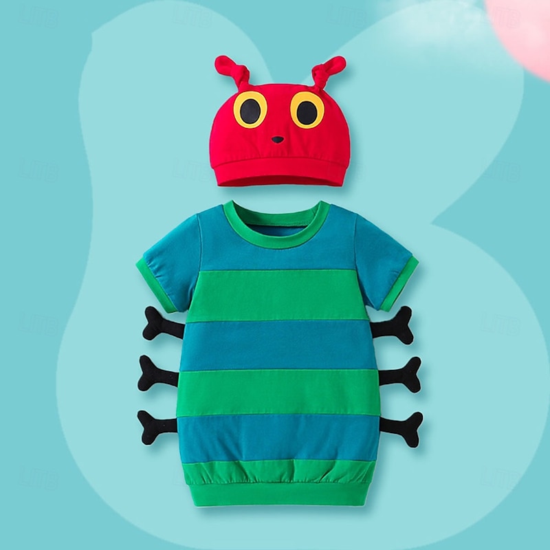 The Very Hungry Caterpillar Outfits Costume Storybook Characters Cartoon Movie Cosplay for Boys' Girls' Kid's Halloween Carnival World Book Day Performance Educational Dress Up School Event Dress Up2