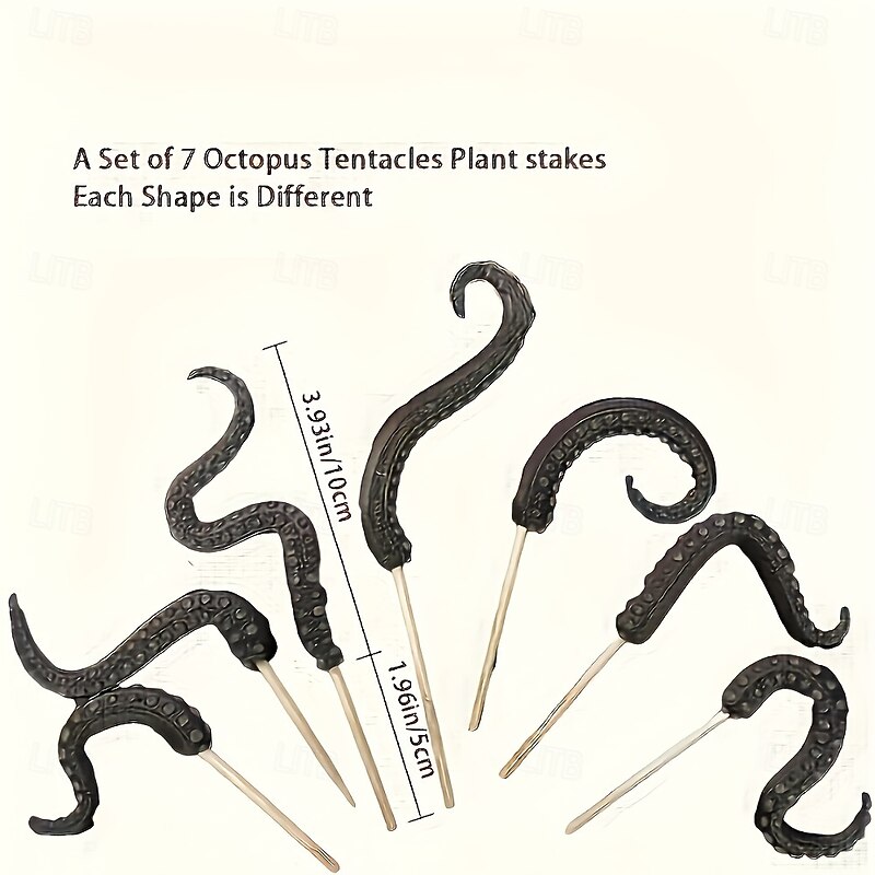 7pcs Realistic Resin Octopus Tentacle Sea Monster Tentacle Garden Suitable for Garden Garden Lawn Flower Pot Decoration Halloween Garden Atmosphere Decoration3