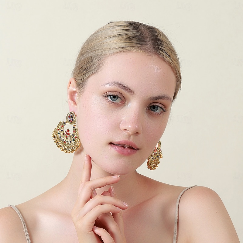 Drop Earrings Earrings Classic Joy Ethnic Earrings Jewelry Silver / Gold For Street Gift Holiday Prom Festival4