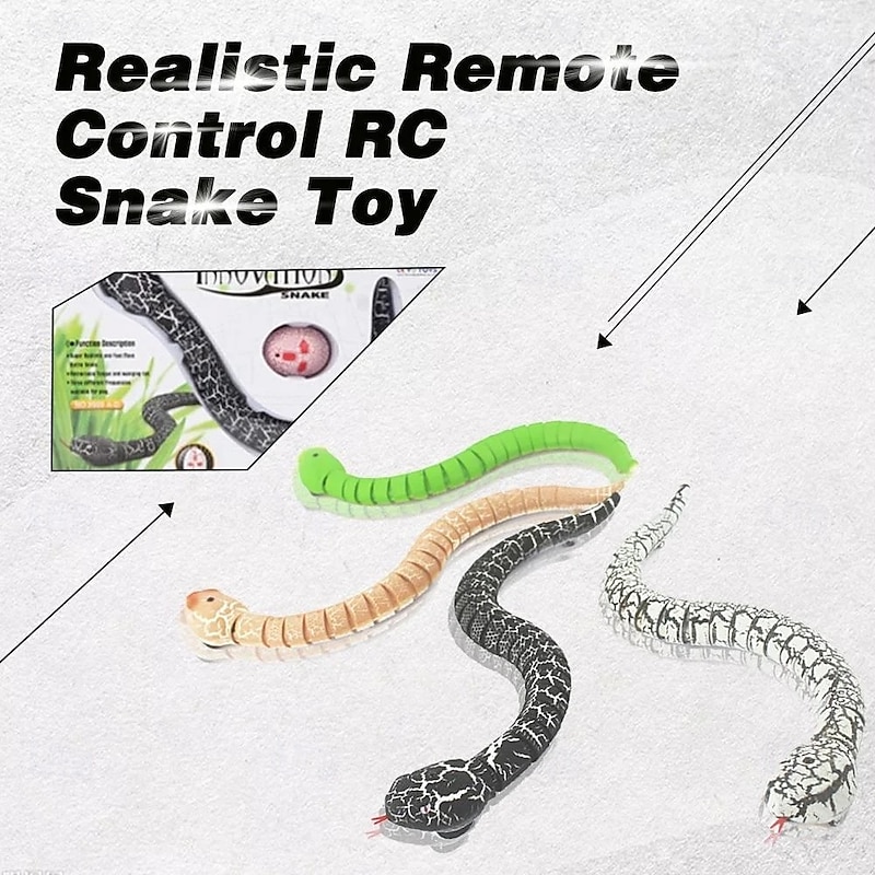 Realistic Remote Control RC Snake Toy Electric Cobra Roach Spider Creepy Crawly Prank Toy for Kids Novelty Scary Fun Interactive Remote Control Animal Creature