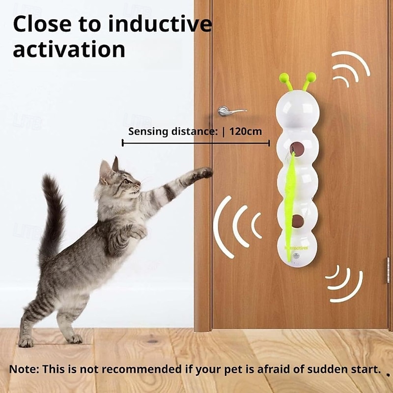 Caterpillar Smart Cat Toy, Interactive Caterpillar Cat Toy, Realistic Wiggle Motion, 600 mAh Battery, Fun & Engaging Cat Toys for Play and Exercise2