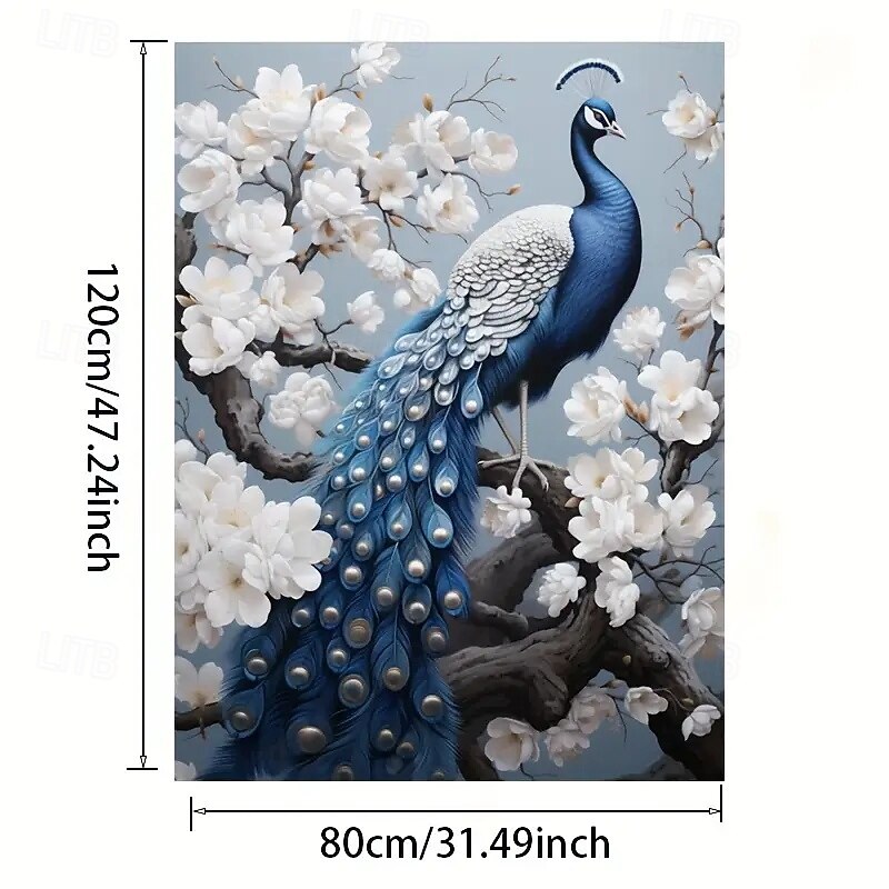 Modern Peacock Canvas Art Poster Frameless Living Room And Bedroom Wall Decoration2