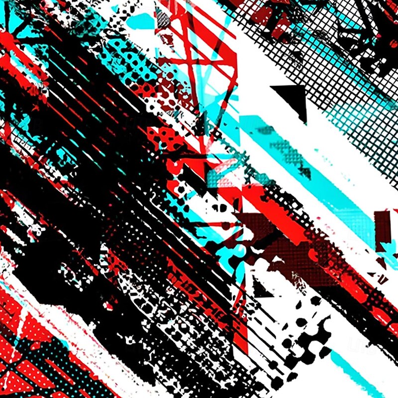 Men's Dress Pants Trousers Suit Pants Slim Fit Pants with Pockets Geometric Abstract Art Full Length Outdoor Casual Red Blue Micro-elastic2