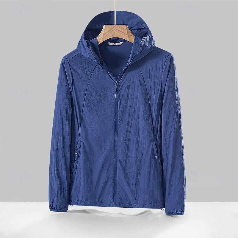 Men's Outdoor Jacket Hiking Jacket Sun Protection Jacket Outdoor Sun Protection Hiking Outfits Hiking Clothes Summer Spring Top Camping / Hiking / Caving Traveling Black Blue Green4