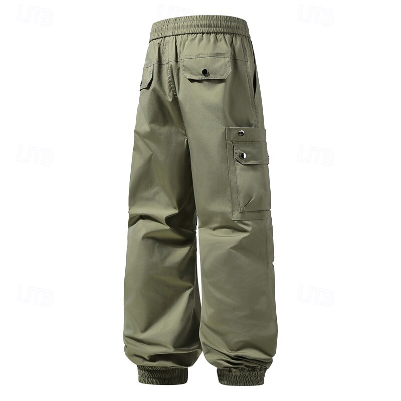 Men's Cargo Pants Joggers Combat Trousers Trousers Baggy Pants Elastic Waist Drawstring Multi Pocket Plain Soft Sports Full Length Sports Outdoor Daily Camping & Hiking Classic Casual Loose Fit