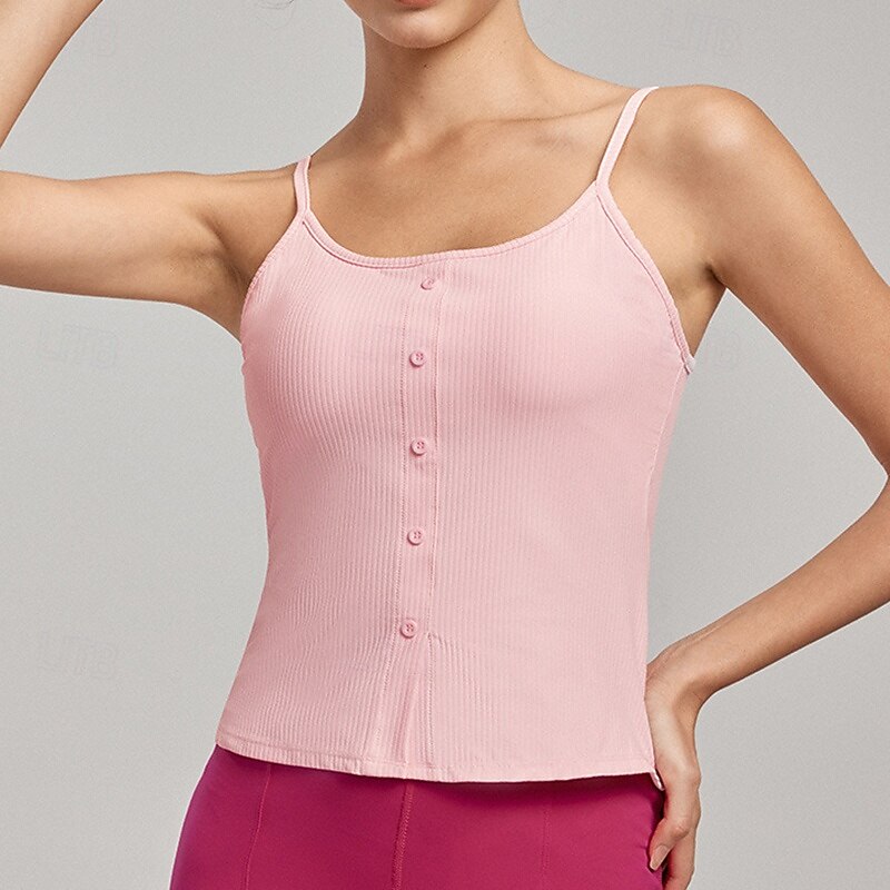 Women's Yoga Bra Medium Support Criss-Cross Back Sleeveless Sports Solid Color Top For Gym Athletic Pilates Activewear3