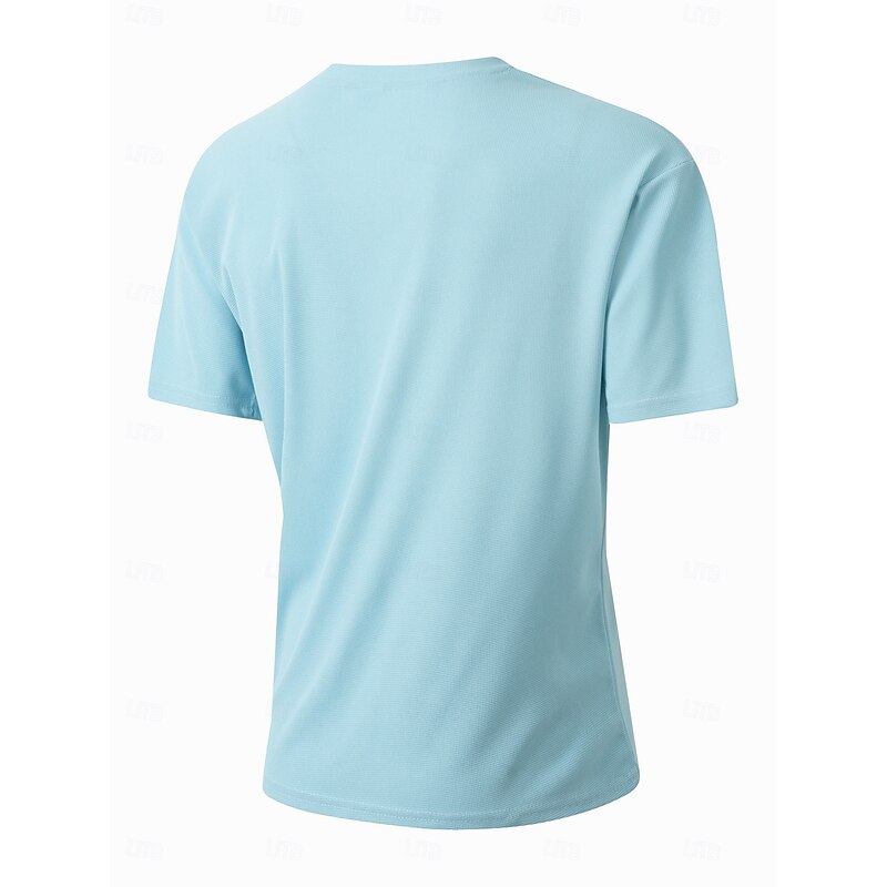 Men's Waffle T-shirt Short Sleeve Crew Neck Henley Summer All Seasons Solid Color Fashion Designer Sporty Front Pocket Outdoor Casual Daily Black Blue Burgundy Top Tee for Men3