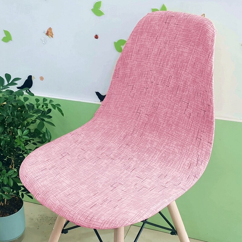 Shel Dining chair Cover For Home Polar Fleece Fabric Chair Cover Stretch Slipcovers Seat Chair Covers3