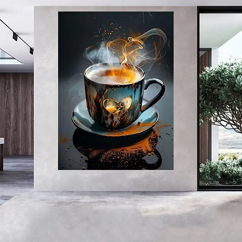 Modern Coffee Made With Love Canvas Poster Frameless Wall Art Suitable For Bedroom And Living Room Decoration3