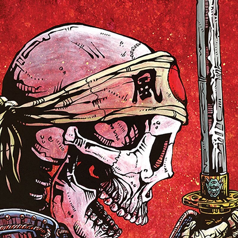 Honor by David Lozeau Men's Skull Warrior Button Up Shirt Long Sleeve Designer Shirt Limited Artist Edition2