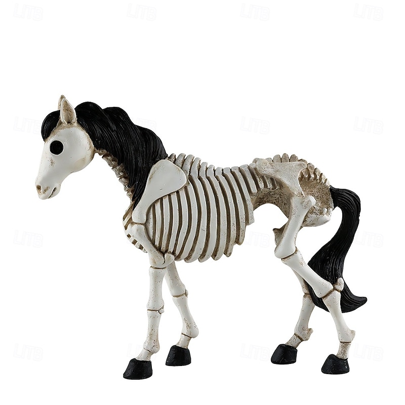 Skeleton Horse Skeleton Horse Statue Creepy Halloween Skeleton Animals Halloween Novelty Skeleton Farm3