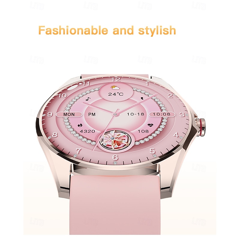 V36 Smart Watch 1.5 inch Smart Band Fitness Bracelet Bluetooth Pedometer Call Reminder Activity Tracker Compatible with Android iOS Women Long Standby Waterproof Media Control IP65 22mm Watch Case3