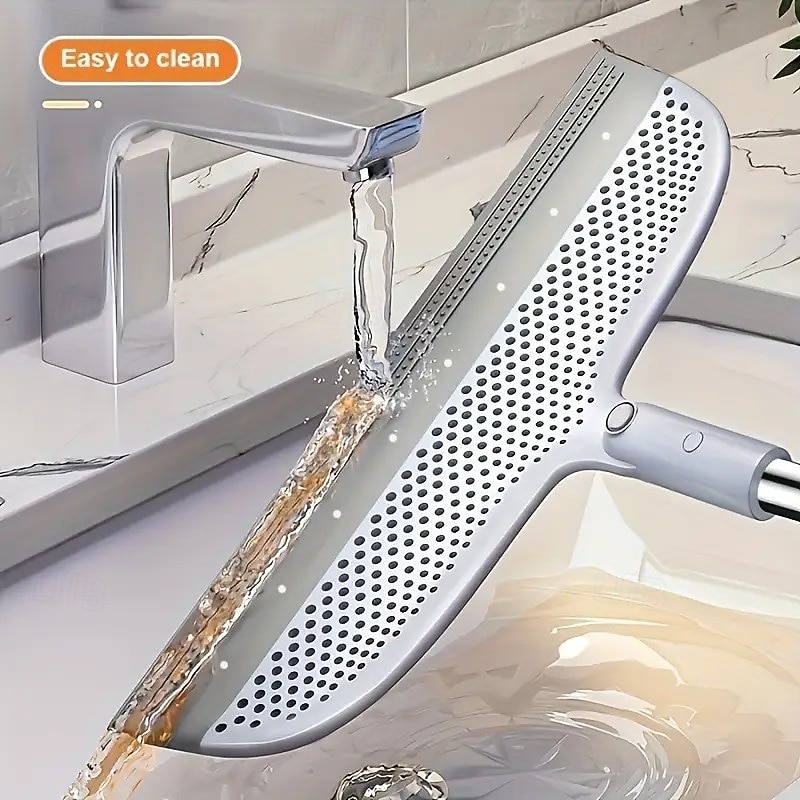 Magic Broom Floor Squeegee for Bathroom, Window & Tile – Multifunctional Water Scraper and Hair Remover for Glass, Floor, Pet Hair, and Dust Cleaning