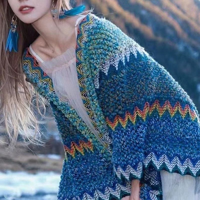 Women's Rectangle Scarf Women's Shawls & Wraps Street Holiday Date Blue Scarf Color Block3