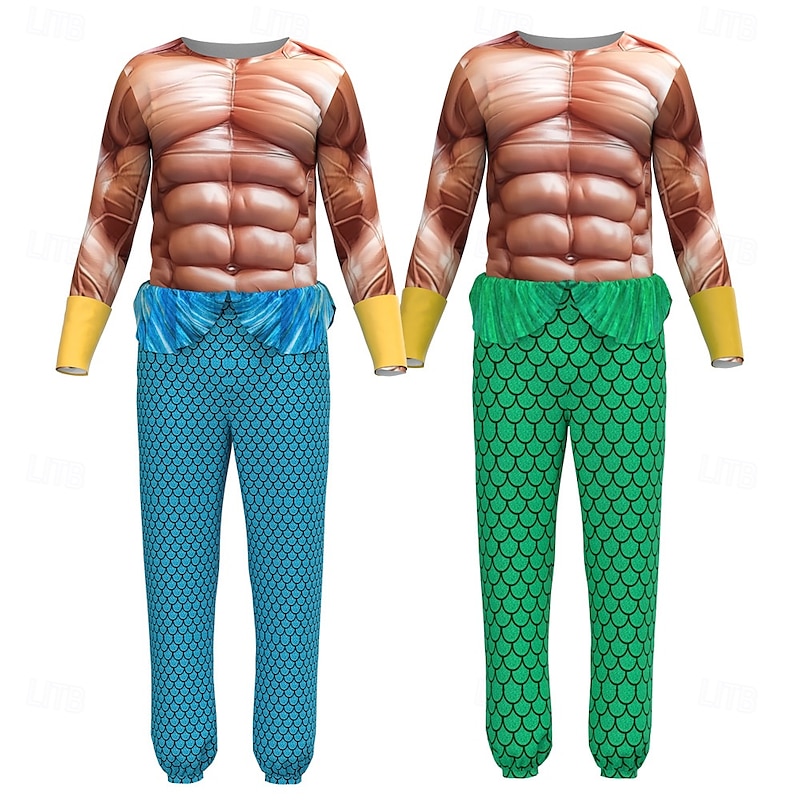 Aquaman and the Lost Kingdom Aquaman Cosplay Costume One-Piece Cosplay Movie Cosplay for Men's Adults Masquerade Performance Halloween