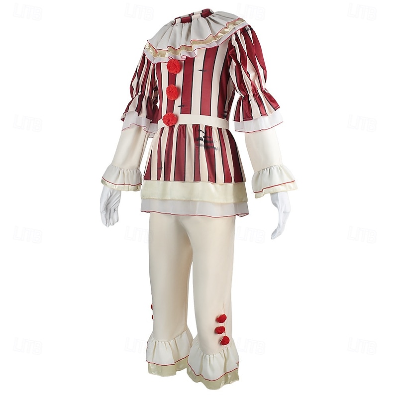 Clown Pennywise Halloween Costume It Horror Scary Costume Adults' Men's Women's Halloween Carnival Performance Party Easy Halloween Costumes Dress Up2