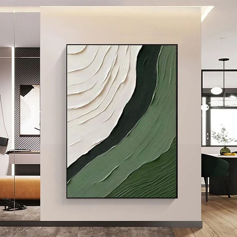 Handmade green abstract wave oil paintings Hand Painted wave ocean Oil Painting Wall Modern Abstract Green Canvas Painting Home Decoration Decor  Canvas Painting2