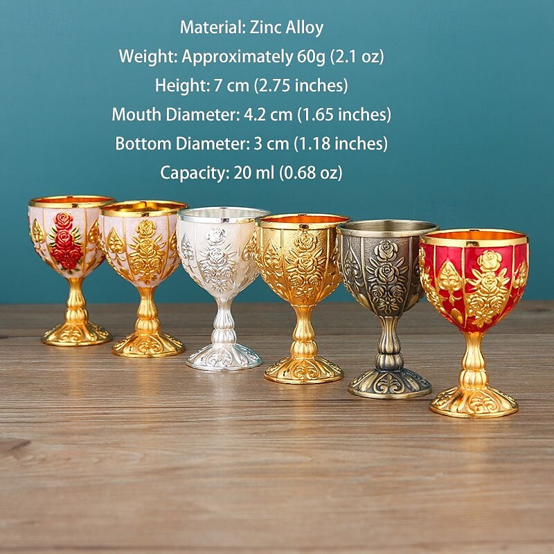 Vintage Shot Glass Set, Unbreakable Decorative Liquor Cups for Wedding Toast, High-End Retro Small Drinking Glasses for Home Bar or Party Display2