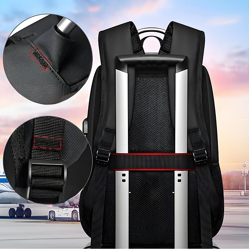 Men's Laptop Backpack for School and Work – Slim Waterproof College Bookbag with USB Charging Port, Lightweight Business Travel Daypack4