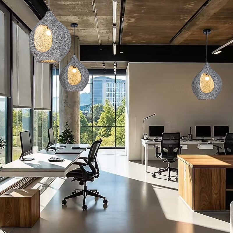 Polystyrene Pendant Light, Vintage Country 1 Light LED, 48cm Height, Warm White White Light, E26 E27, Adjustable Chain2