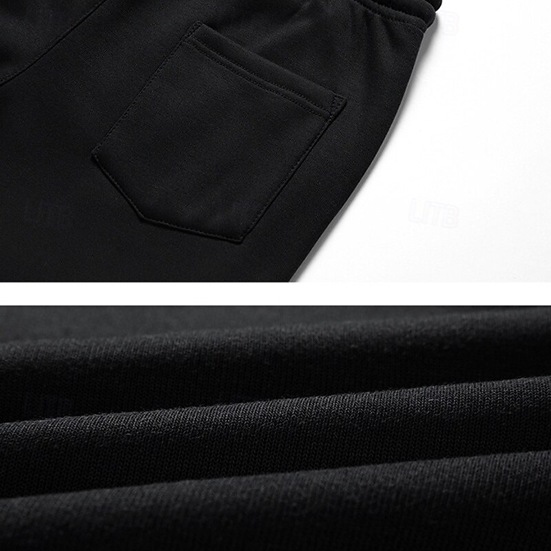 Men's Athletic Pants Sweatpants Joggers Trousers Pocket Elastic Waist Drawstring Plain Comfort Sports Outdoor Daily Fashion Casual Black Army Green Micro-elastic3