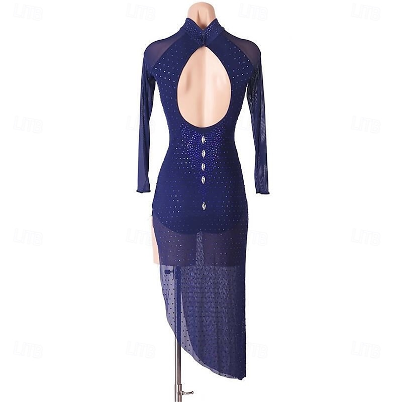 Enchanting Elegance Latin Dance Dress for Women – Sparkly Sequin Fringe Costume, Perfect for Cha‑Cha, Rumba & Ballroom Performance3