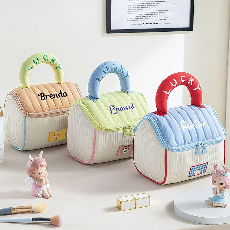 Personalized Name Makeup Bag with Customizable Font and Color, Unique Gift for Girlfriend, Wife, Mom – Perfect for Valentine's Day, Mother's Day, Christmas, Anniversary, Birthday, Warm and Thoughtful Present