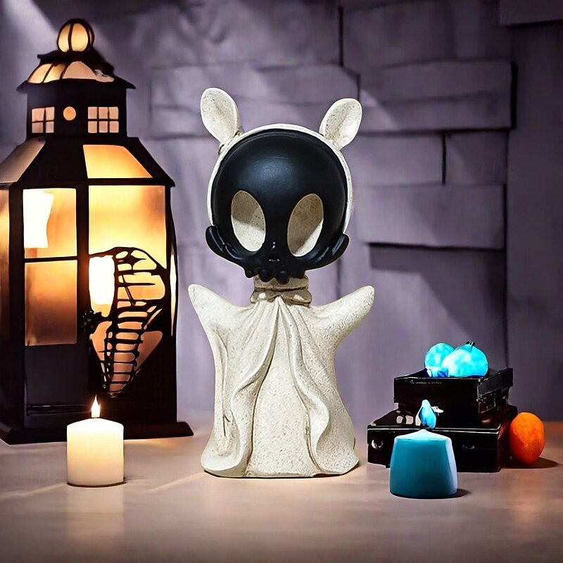 Halloween Casey Figurine Resin Decoration, Spooky Holiday Ornament for Home, Desktop or Outdoor Display, Festive Halloween Gift for Kids and Adults4