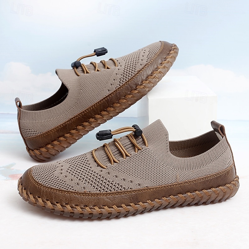 Men's Breathable Slip-On Walking Shoes with Elastic Toggle – Lightweight Summer Sneakers for Outdoor Activities, Travel and Casual Outfits3