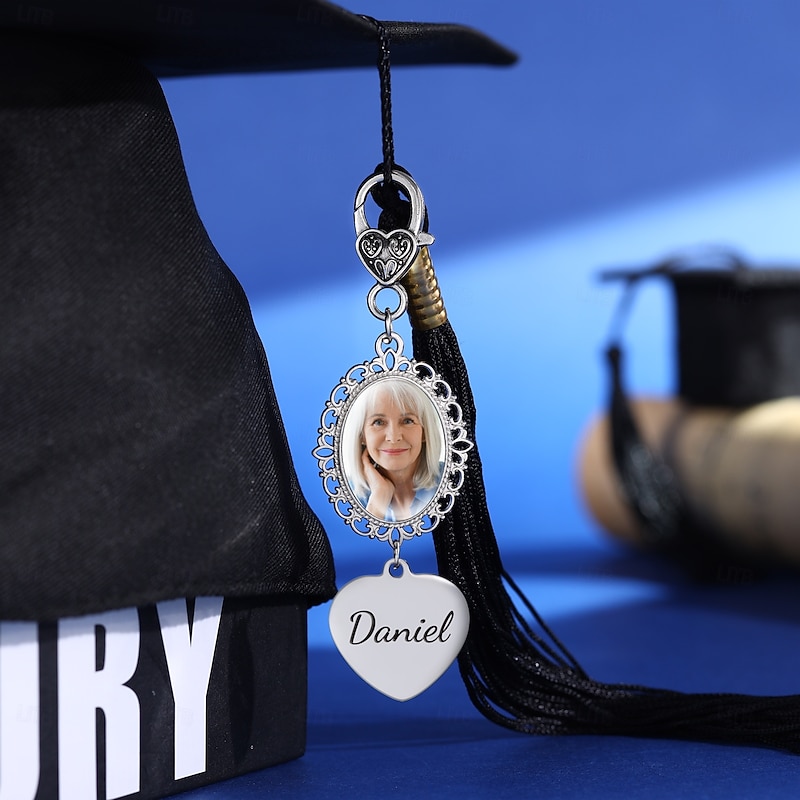 Personalized Memorial Keepsake Lock Custom Photo & Text Memory Gift – Engraved Name and Picture Pendant for Family, Friends, and Loved Ones, Fade-Resistant Emotional Tribute