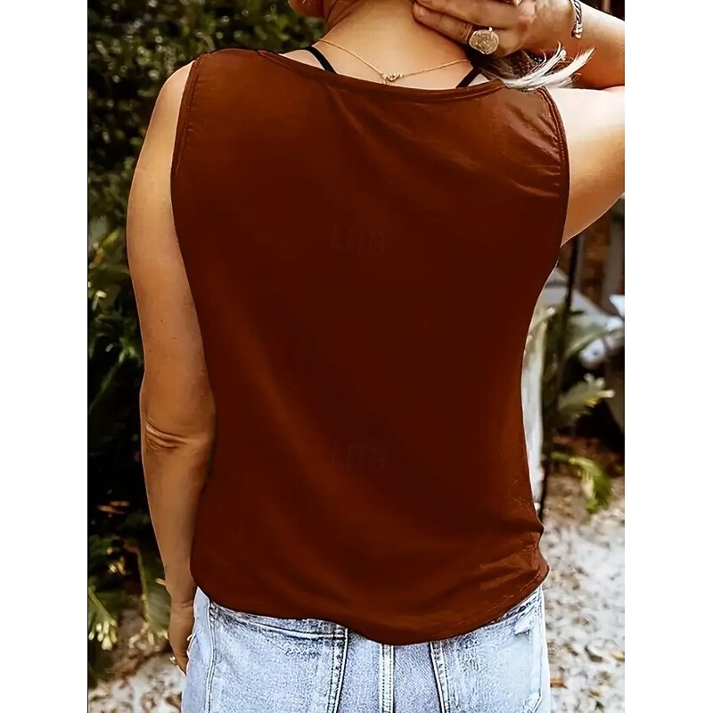 Music Festival Women's Camisole Tank Top Bohemia Vintage Metallic Sleeveless V Neck Regular Tops Daily Black White Red Summer Spring4