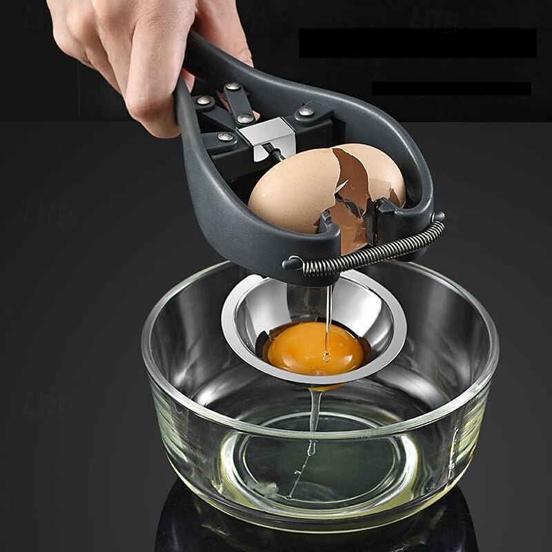 Multifunctional 2-in-1 Egg Opener, Egg Beating Tool for Quick Shell Cracking and Mixing, Handy Baking Egg Separator Kitchen Gadget for Home Cooks and Bakers