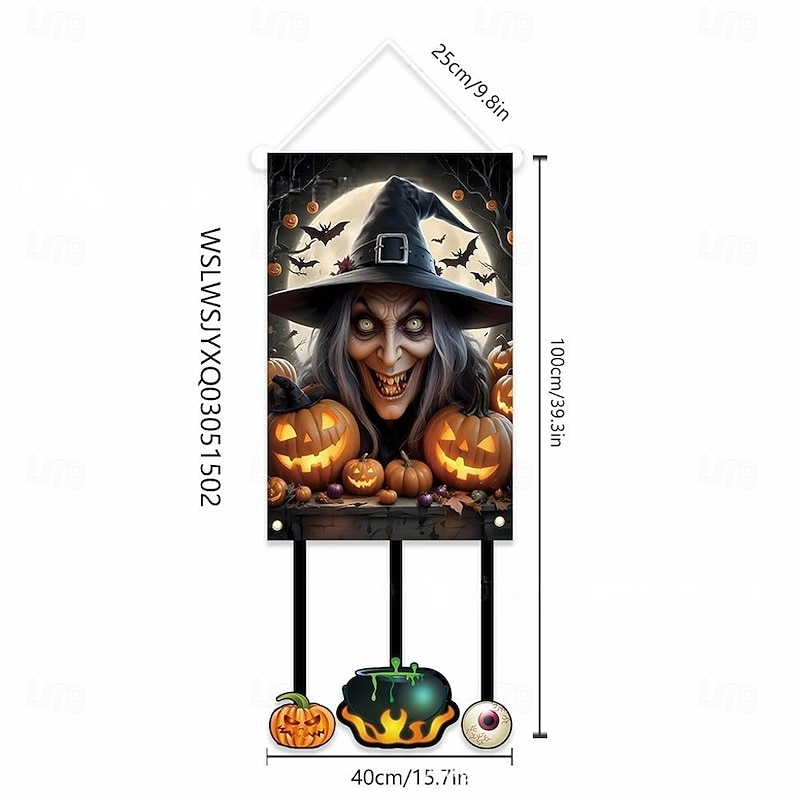 Halloween Flag Ghost Pattern Flag - Creative Holiday Garden Flags for Outside, Small Garden Flags for Halloween2