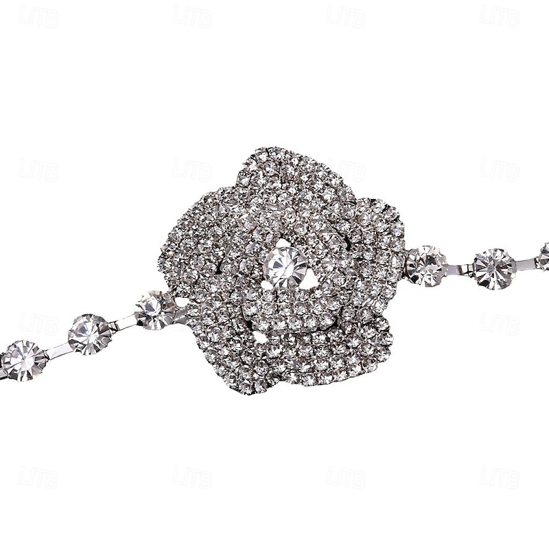 Bridal Jewelry Sets Two-piece Suit Imitation Diamond 1 Necklace Earrings Women's Elegant Fashion Luxury Lovely Layered Love Precious Jewelry Set For Wedding Party Evening Wear Gift3