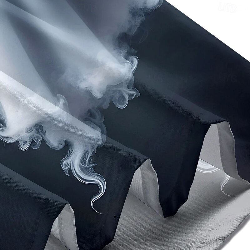 Halloween Men's Smoky Ghost Halloween Costumes Shirt Summer Shirt Button Up Shirt Short Sleeve Dark Punk Gothic Style Holiday Streetwear Summer Spring Turndown 3D Print Collared Shirts Front One3