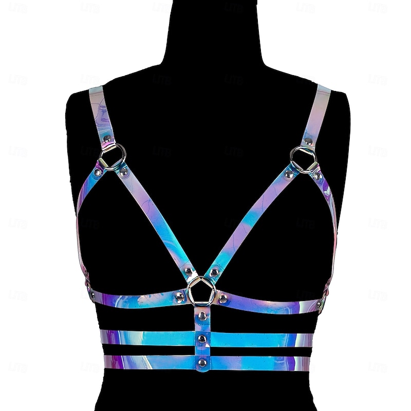 Women Adjustable Leather Harness Bra Body Chest Cage Belt Strap Lingerie Punk4