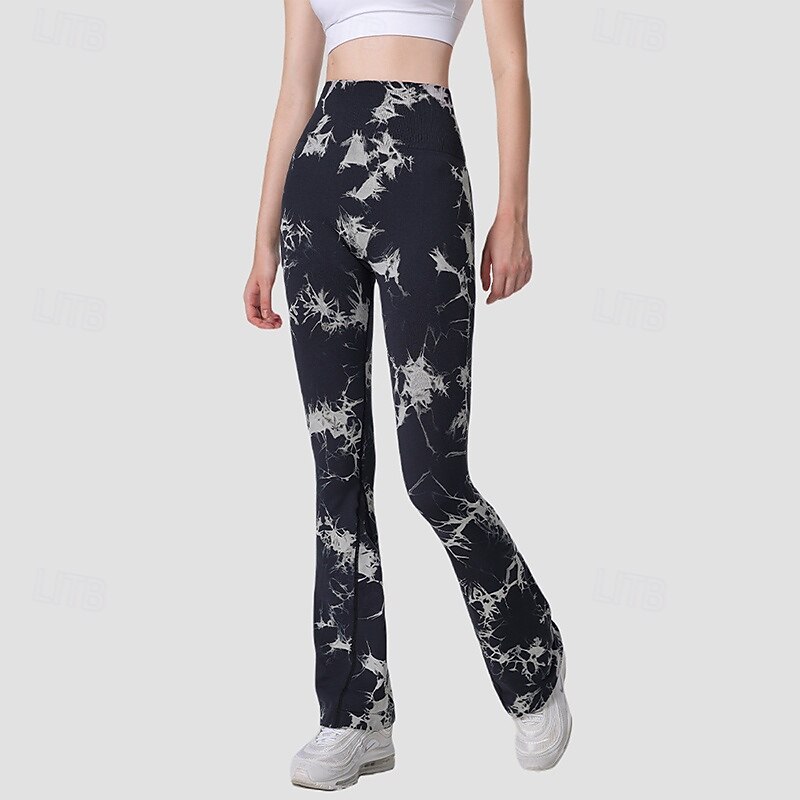Women's Workout Leggings Yoga Pants Tummy Control High Waist Dance Pilates Running Bottoms Tie Dye Black Green Coffee Fall Sports Activewear Tight Fit4