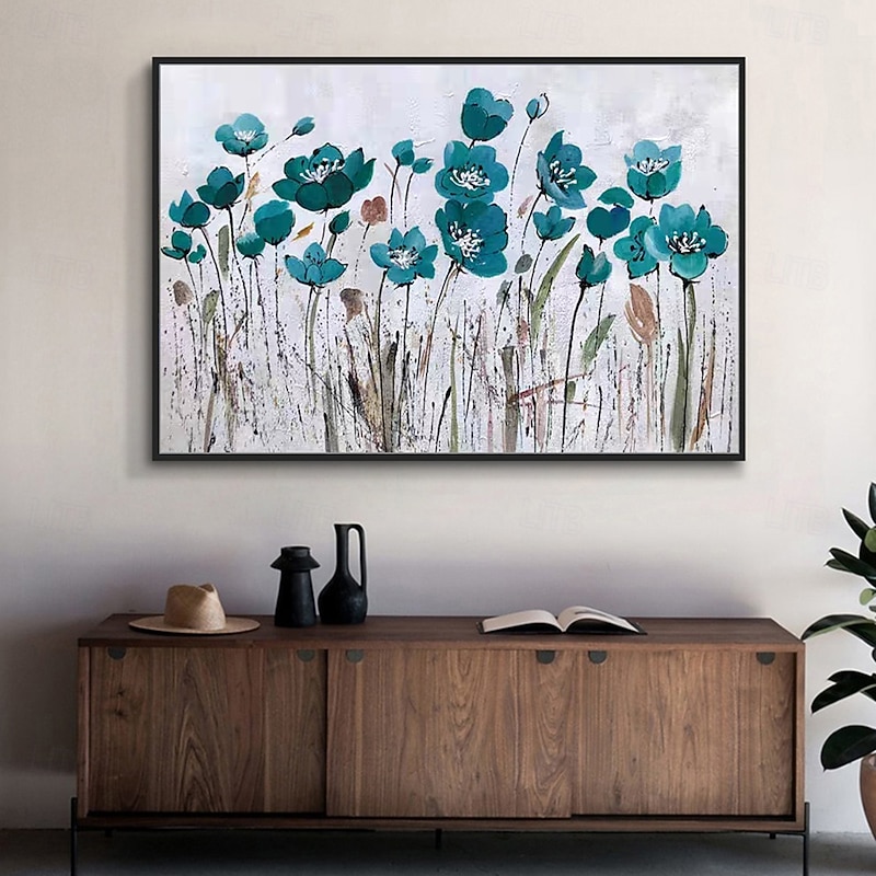 Mintura Handmade Flowers Oil Paintings On Canvas Wall Art Decoration Modern Abstract Picture For Home Decor Rolled Frameless Unstretched Painting3
