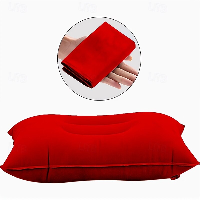 Outdoor 1pc Comfortable Inflatable Pillow for Office Car Camping Hiking And Napping - Supports Neck And Lumbar Multi-Purpose Inflatable Travel Pillow - Neck Support for Planes Office Naps And Out2