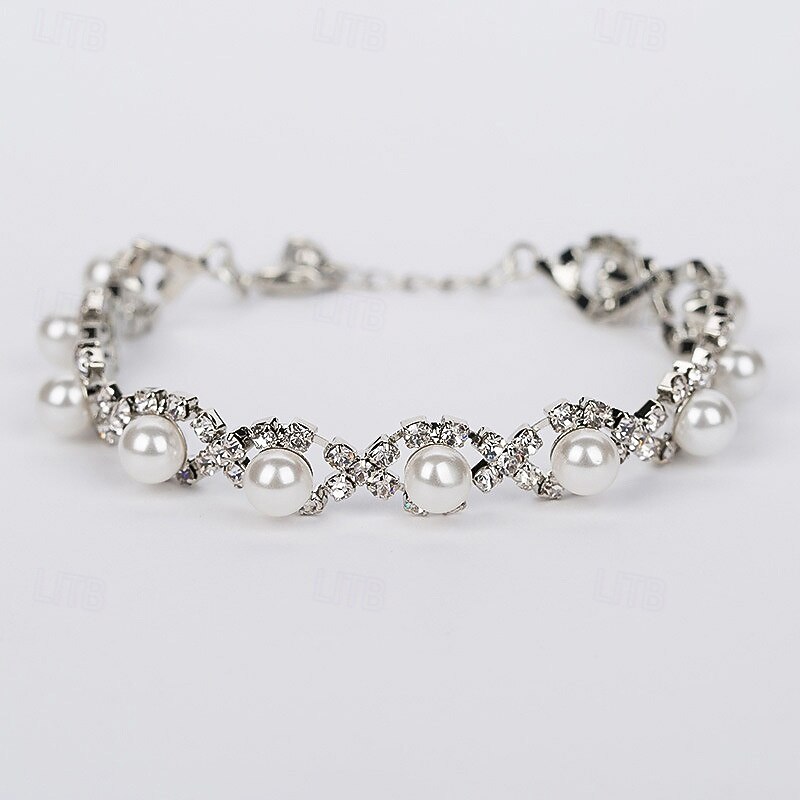 Women's Bracelet Tropical Precious Elegant Luxury Alloy Bracelet Jewelry Silver For Party3