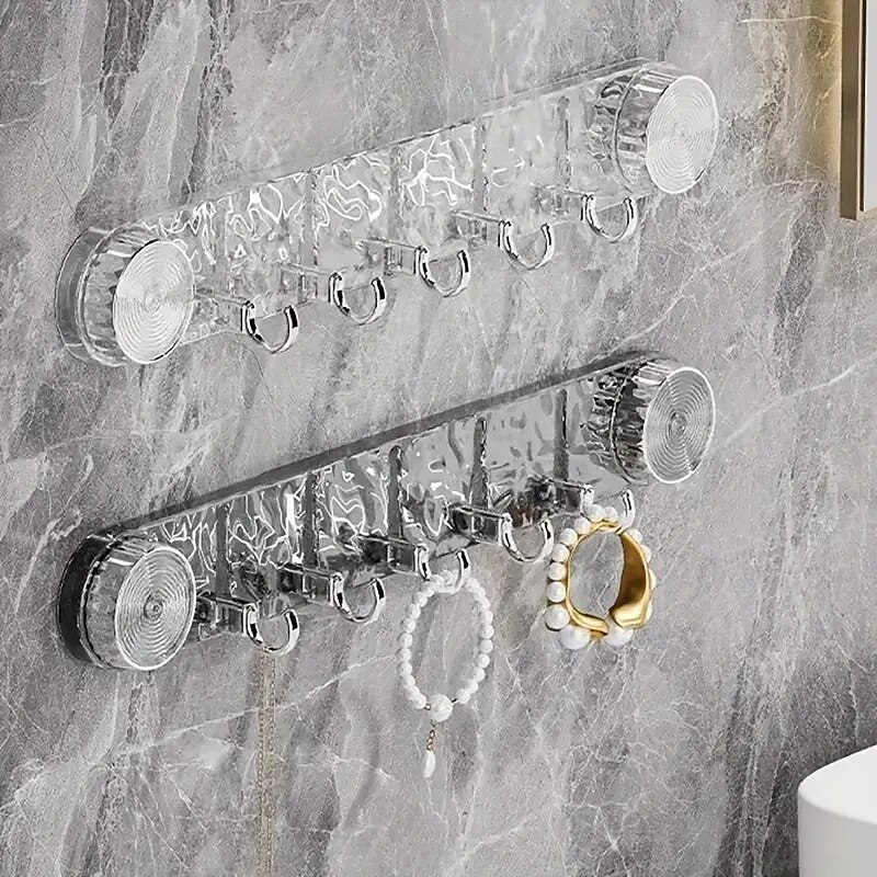 Waterproof Rotating Suction Cup Hook Rack No-Drill Space-Saving Shower Towel Hook Foldable Plastic Hangers Ideal for Bathroom & Kitchen Organization