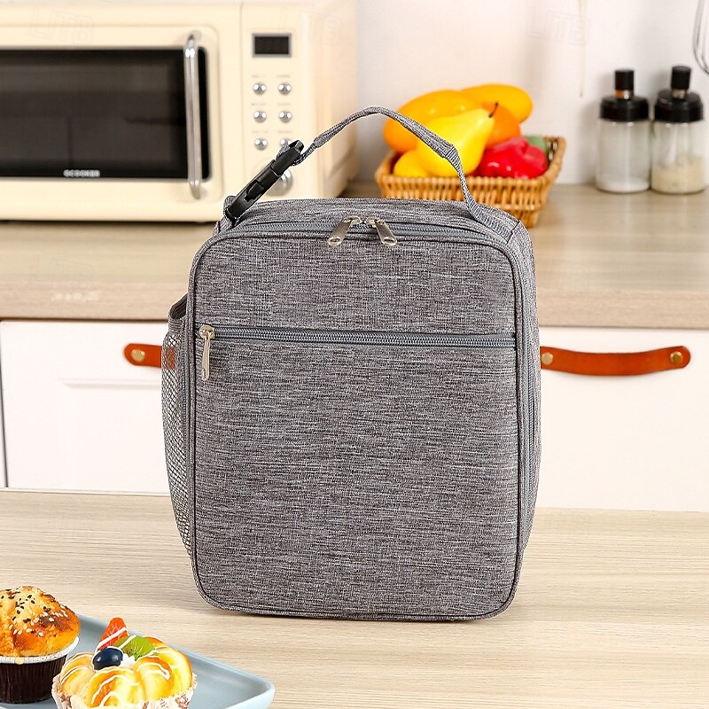 Lunch Bag for Women and Men for Back to School Office Picnic Hiking Beach Business Adult Insulated Tote Thickened Aluminum Foil Oxford Cloth European Style Picnic Cooler Bag for Kids Lunch2