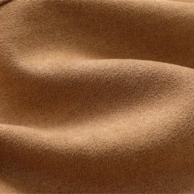 Men's Faux Suede Jacket Vacation Daily Windproof Warm Pocket Fall Winter Plain Fashion Classic Stand Collar Regular Light Khaki Black Blue Khaki Army Green Jacket4