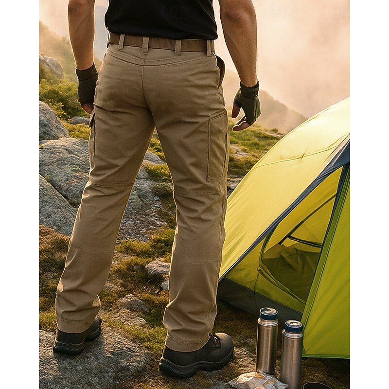 Men's Combat Pants Cargo Pants Tactical Pants Utility Pants Outdoor Regular Fit Waterproof Windproof Bottoms Pocket Khaki Camping / Hiking Running S M L XL XXL2