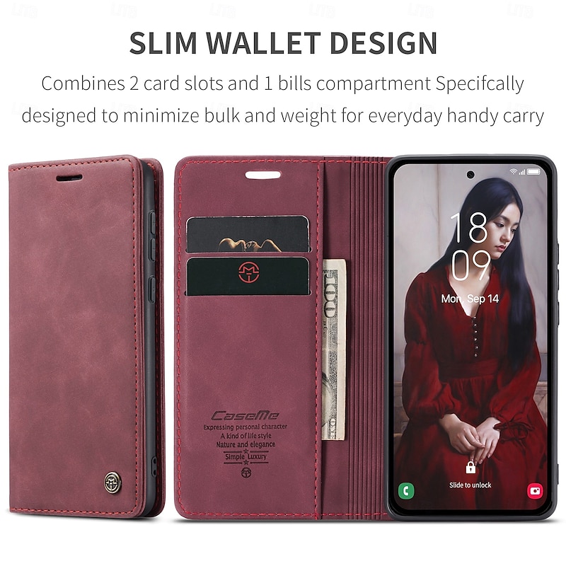 Phone Case For Samsung Galaxy A56 A36 A26 A16 A06 A55 5G A35 5G A25 A15 A24 Flip Cover Kickstand Shockproof TPU PU Leather2