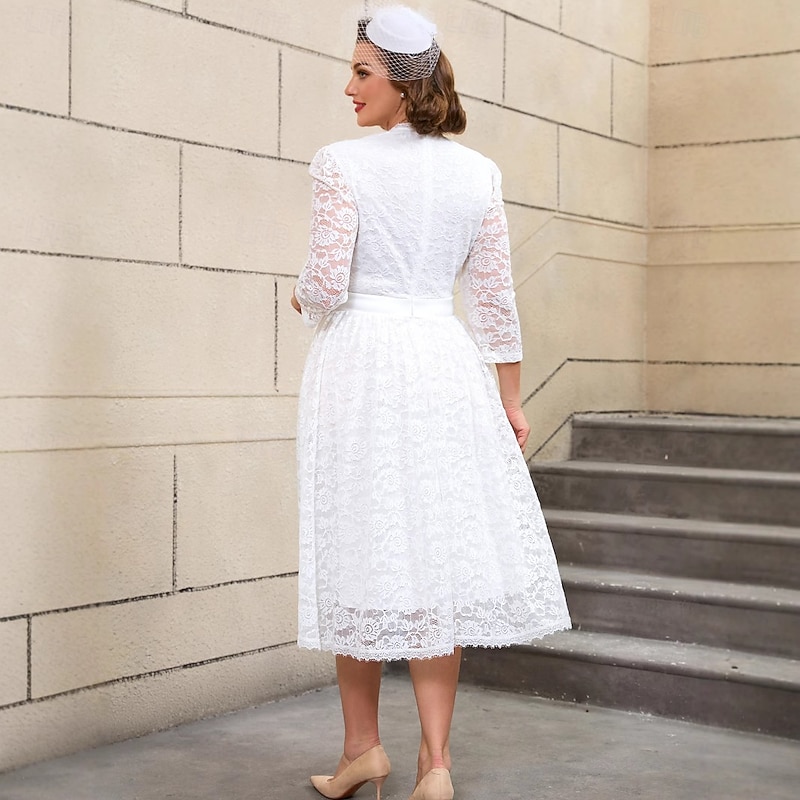 Retro Vintage 1950s Rockabilly Midi A Line Dress Flare Dress Plus Size A-Line Fancy Dress Women's Vacation Homecoming Party & Evening Adults' Dress Spring & Summer3