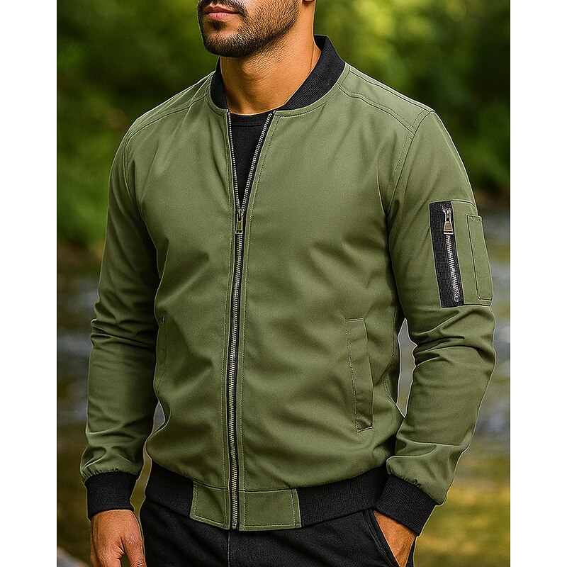 Men's Windbreaker Hiking Jacket rain coat Outdoor Waterproof Windproof Lightweight Hiking Outfits Hiking Clothes Spring Autumn / Fall Top Camping / Hiking / Caving Running Black Burgundy Green4