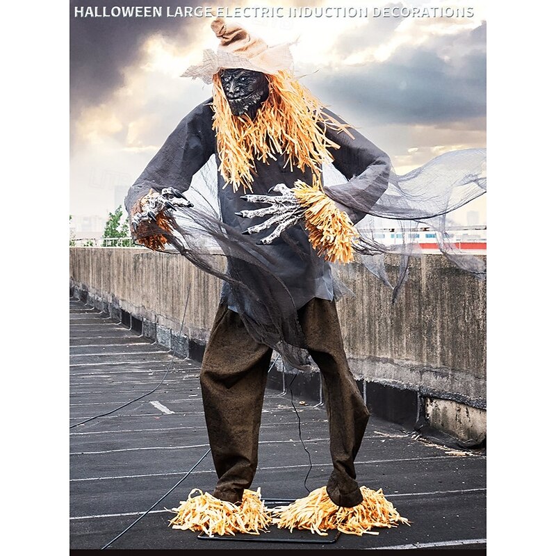 New Halloween Haunted House Cross Border Large Outdoor Amusement Park Electric Induction Ornament Devil Tree Scarecrow Zombie2