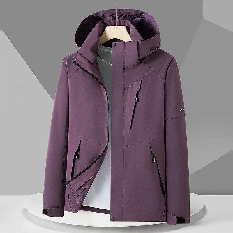 Women's Windbreaker Softshell Jacket Hiking Jacket Outdoor Waterproof Windproof Hiking Outfits Hiking Clothes Spring Autumn / Fall Top Camping / Hiking / Caving Running Solid Color Dark Pink Pink