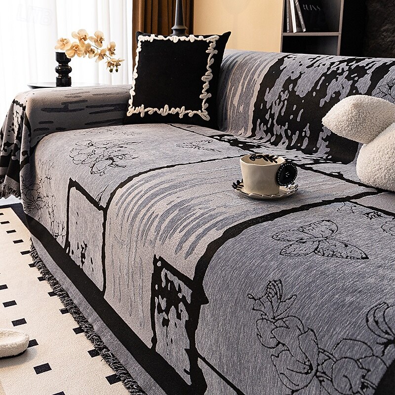 Vintage Chenille Anti-Scratch Sofa Protector For Dogs Throw Couch Cover Pet Friendly2